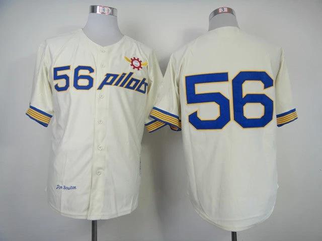 Pilots #56 Fim Bouton Movie Baseball Jersey by My Store