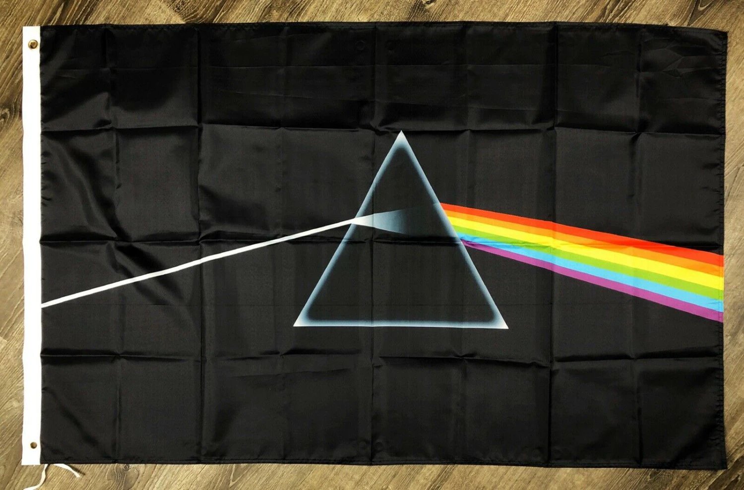 Pink Floyd Flag 3x5 ft Black Banner Dark Side of the Moon Rock N Roll Band New by flagsjustdoit