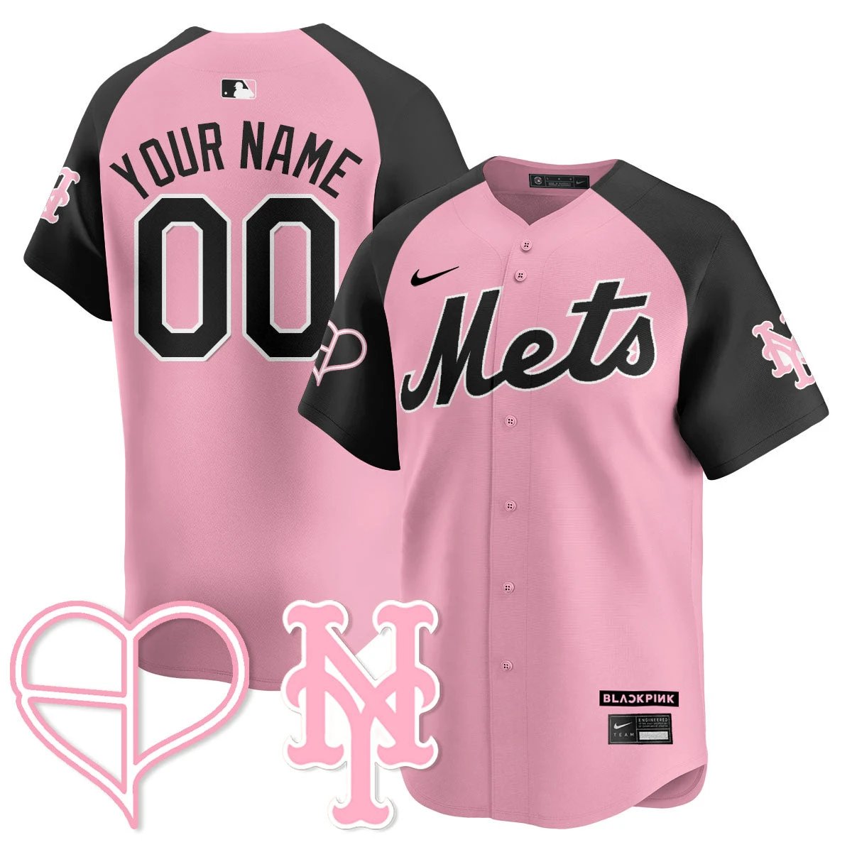 New York Mets BLΛƆKPIИK 2025 Limited Custom Jersey - All Stitched by New York Mets
