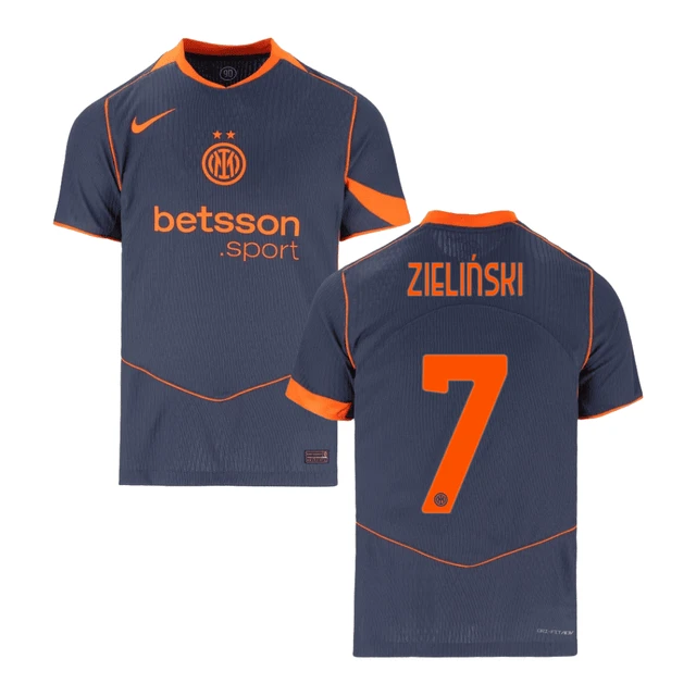 Piotr Zieliński 7 Inter Milan 2025-26 Third Match Jersey – Gray by Soccer Jersey