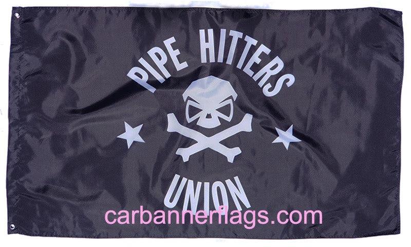 Pipe Hitters Union Flag-3x5ft Banner-100% polyester-Black by flagsshop