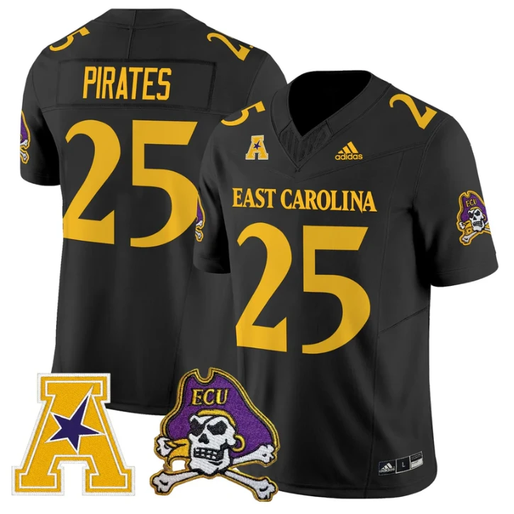 Pirates Jersey #25 East Carolina Pirates 2025 Vapor Limited Stitched by My Store NCAA Football Jerseys