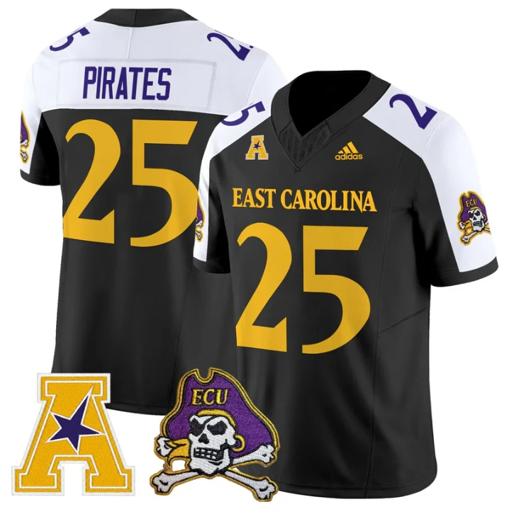 Pirates Jersey #25 East Carolina Pirates 2025 Vapor Limited Stitched by My Store NCAA Football Jerseys