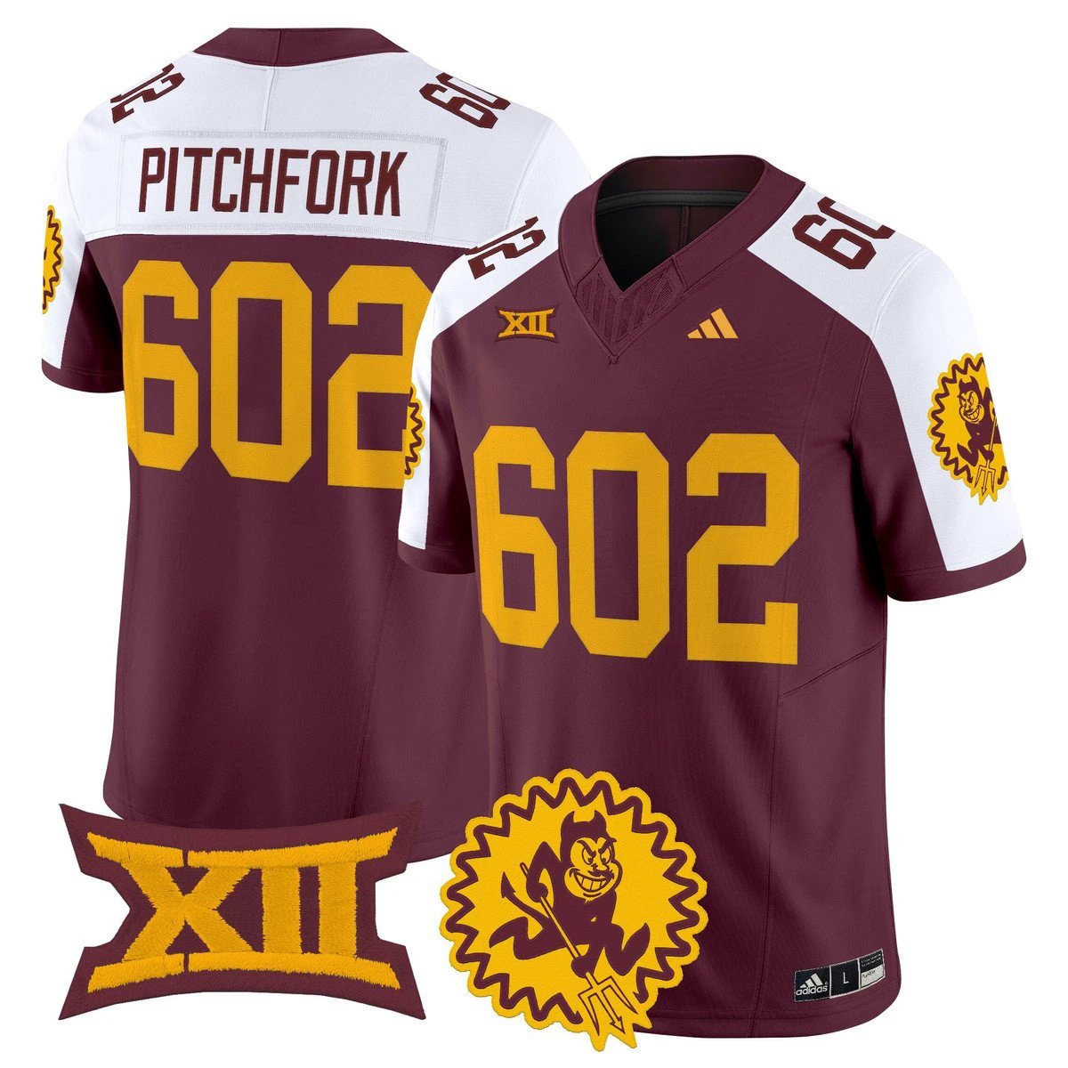 Pitchfork Jersey #602 Arizona State Sun Devils 1975 Throwback by My Store NCAA Football Jerseys