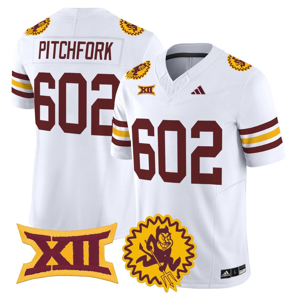 Pitchfork Jersey #602 Arizona State Sun Devils 1975 Throwback by My Store NCAA Football Jerseys