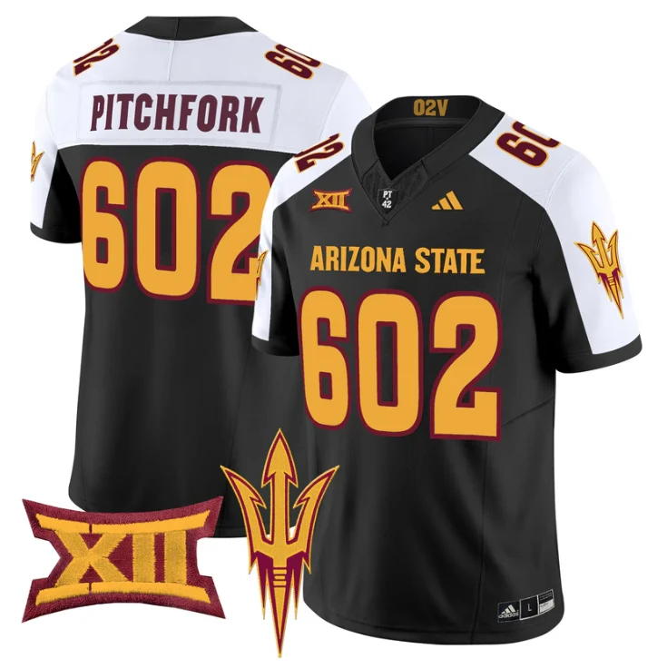 Pitchfork Jersey #602 Arizona State Sun Devils 2025 Vapor Stitched by My Store NCAA Football Jerseys