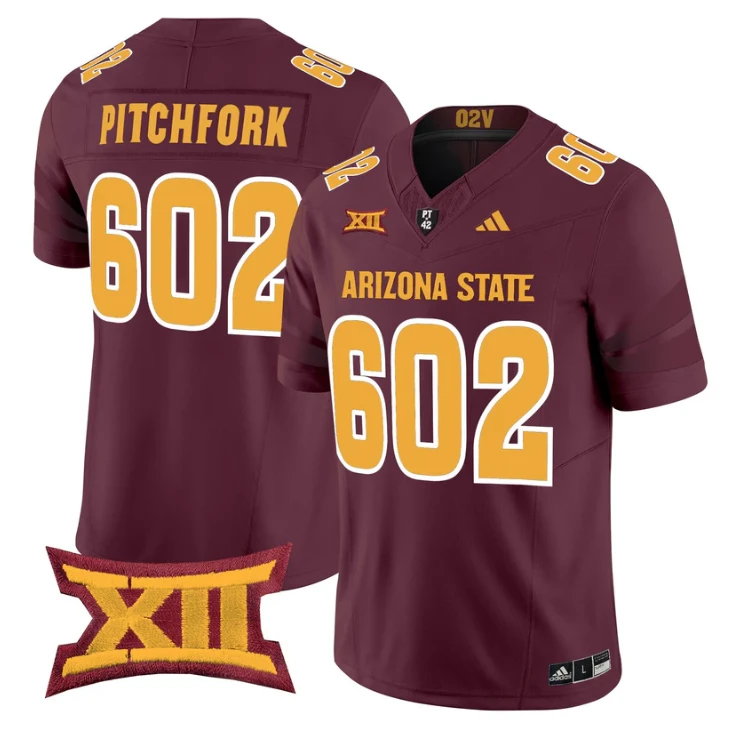Pitchfork Jersey #602 Arizona State Sun Devils 2025 Vapor Stitched by My Store NCAA Football Jerseys