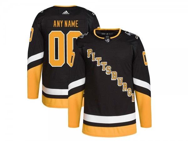 Pittsburgh Penguins 2021&22 Alternate Custom Jersey - Black by Hockey David