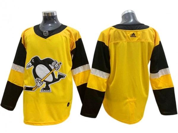 Pittsburgh Penguins Blank Yellow Alternate Jersey by Hockey David
