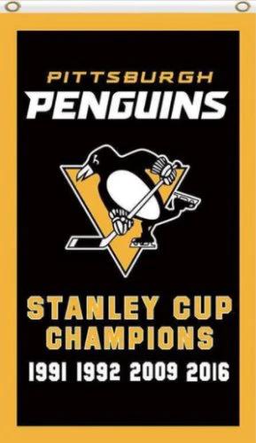 Pittsburgh Penguins Champions Vertical US Flag 3X5Ft Polyester Digital Print Banner USA by flagsjustdoit