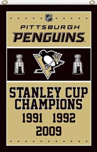 Pittsburgh Penguins Champions Vertical US Sport Flag 3X5Ft Polyester Digital Print Banner USA by flagsjustdoit