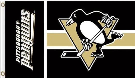 Pittsburgh Penguins Custom US Flag 3X5Ft Polyester Digital Print Banner USA by flagsjustdoit