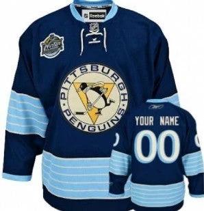Pittsburgh Penguins Customized 2011 Navy Blue Winter Classic Jersey by Hockey David