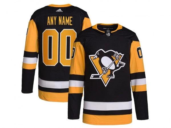 Pittsburgh Penguins Home Custom Jersey - Black by Hockey David