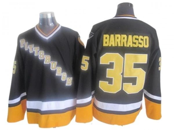 Pittsburgh Penguins #35 Tom Barrasso 1996 Vintage CCM Jersey - Black by Hockey David
