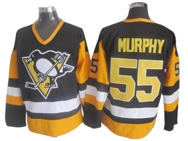 Pittsburgh Penguins #55 Larry Murphy Black Vintage CCM Jersey by Hockey David