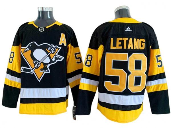 Pittsburgh Penguins #58 Kris Letang Black Home Jersey by Hockey David
