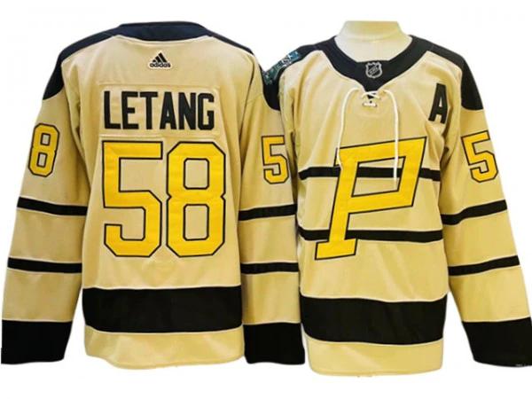 Pittsburgh Penguins #58 Kris Letang Cream 2023 Winter Classic Jersey by Hockey David