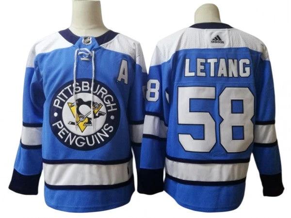 Pittsburgh Penguins #58 Kris Letang White Away Jersey by Hockey David