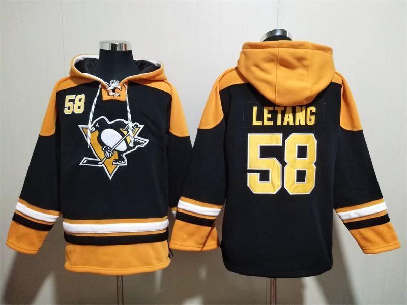Pittsburgh Penguins #58 Kris Letang Pullover Hoodie by Hoodie Pullover