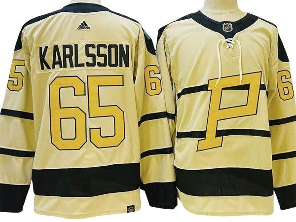 Pittsburgh Penguins #65 Erik Karlsson Cream 2023 Winter Classic Jersey by Hockey David