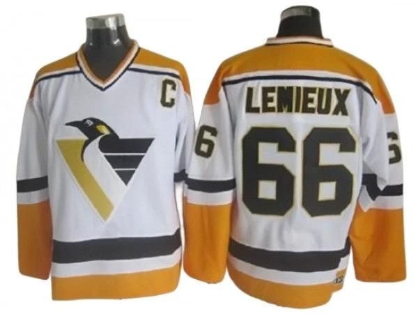 Pittsburgh Penguins #66 Mario Lemieux 1996 Vintage CCM Jersey - White by Hockey David