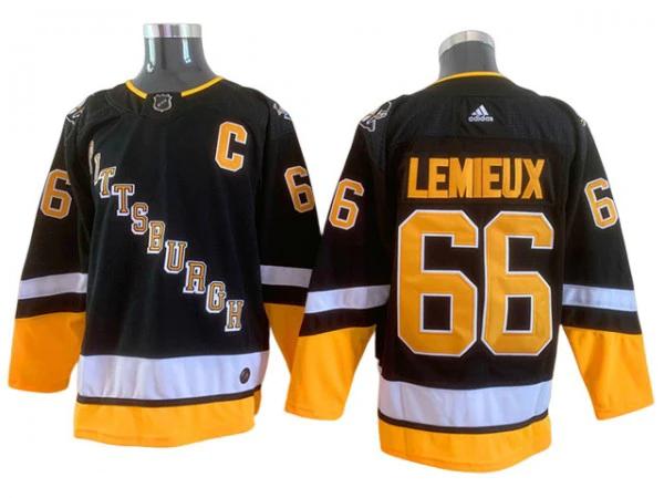 Pittsburgh Penguins #66 Mario Lemieux Black 2021&22 Alternate Jersey by Hockey David