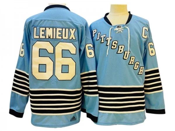 Pittsburgh Penguins #66 Mario Lemieux Light Blue Heritage Classics Jersey by Hockey David