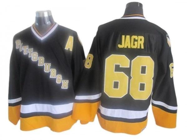 Pittsburgh Penguins #68 Jaromir Jagr 1996 Vintage CCM Jersey - Black by Hockey David