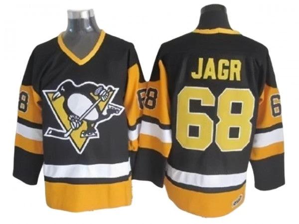 Pittsburgh Penguins #68 Jaromir Jagr Vintage CCM Jersey - Black by Hockey David