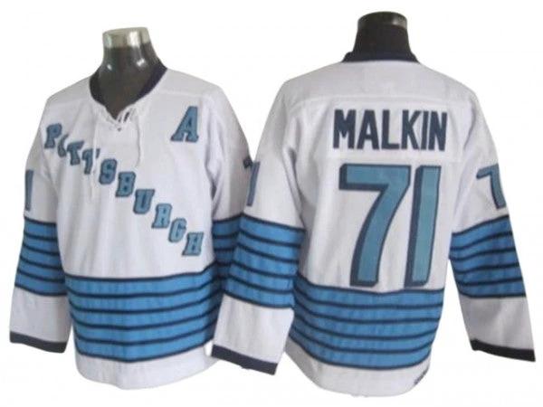 Pittsburgh Penguins #71 Evgeni Malkin 1967 Vintage CCM Jersey - White by Hockey David
