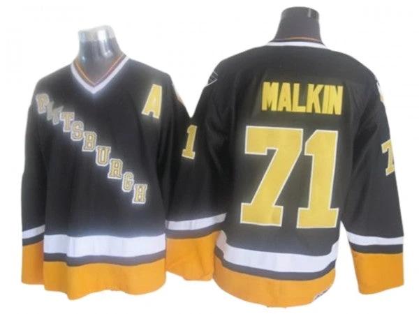 Pittsburgh Penguins #71 Evgeni Malkin 1996 Vintage CCM Jersey - Black by Hockey David