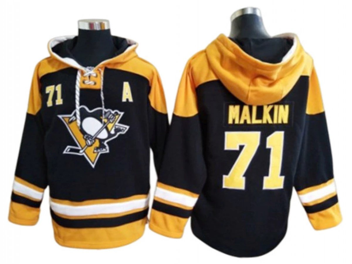 Pittsburgh Penguins #71 Evgeni Malkin Black Ageless Must-Have Lace-Up Pullover Hoodie by Hoodie Pullover