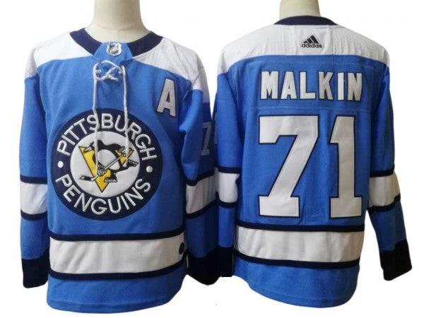 Pittsburgh Penguins #71 Evgeni Malkin Light Blue Jersey by Hockey David