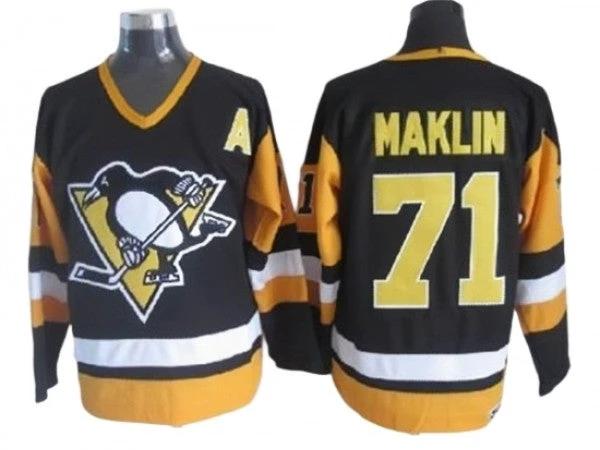 Pittsburgh Penguins #71 Evgeni Malkin Vintage CCM Jersey - Black by Hockey David