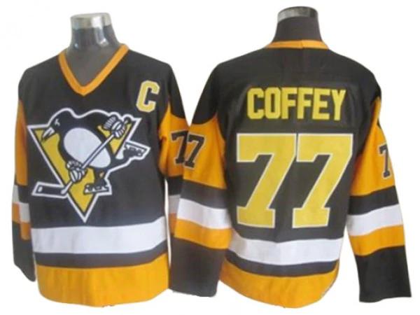 Pittsburgh Penguins #77 Paul Coffey Vintage CCM Jersey - Black by Hockey David
