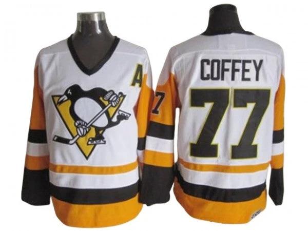 Pittsburgh Penguins #77 Paul Coffey Vintage CCM Jersey - White by Hockey David