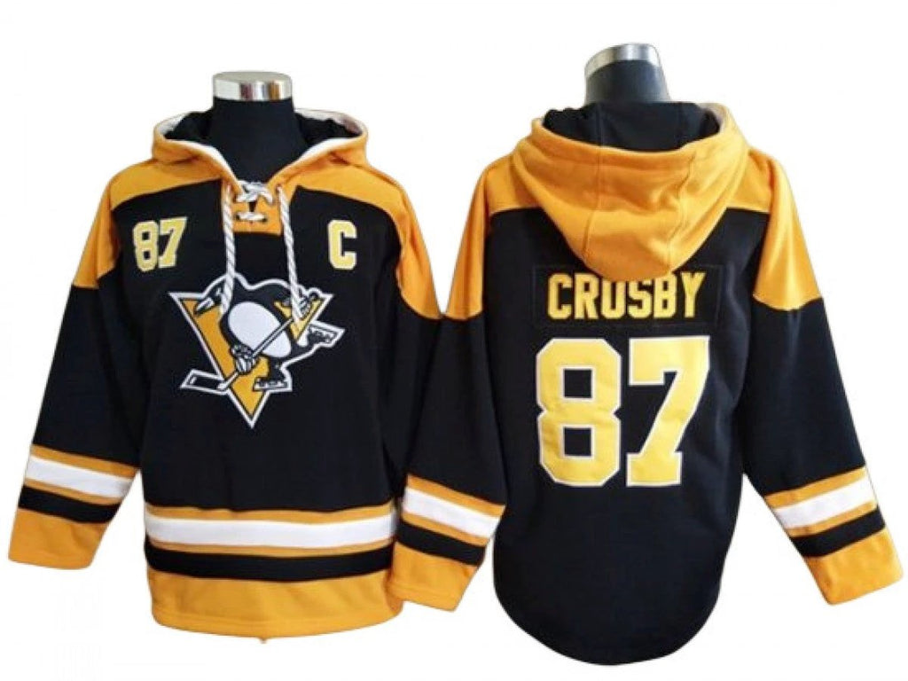 Pittsburgh Penguins #87 Sidney Crosby Black Ageless Must-Have Lace-Up Pullover Hoodie by Hoodie Pullover