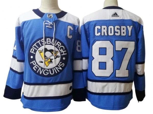 Pittsburgh Penguins #87 Sidney Crosby Light Blue Jersey by Hockey David