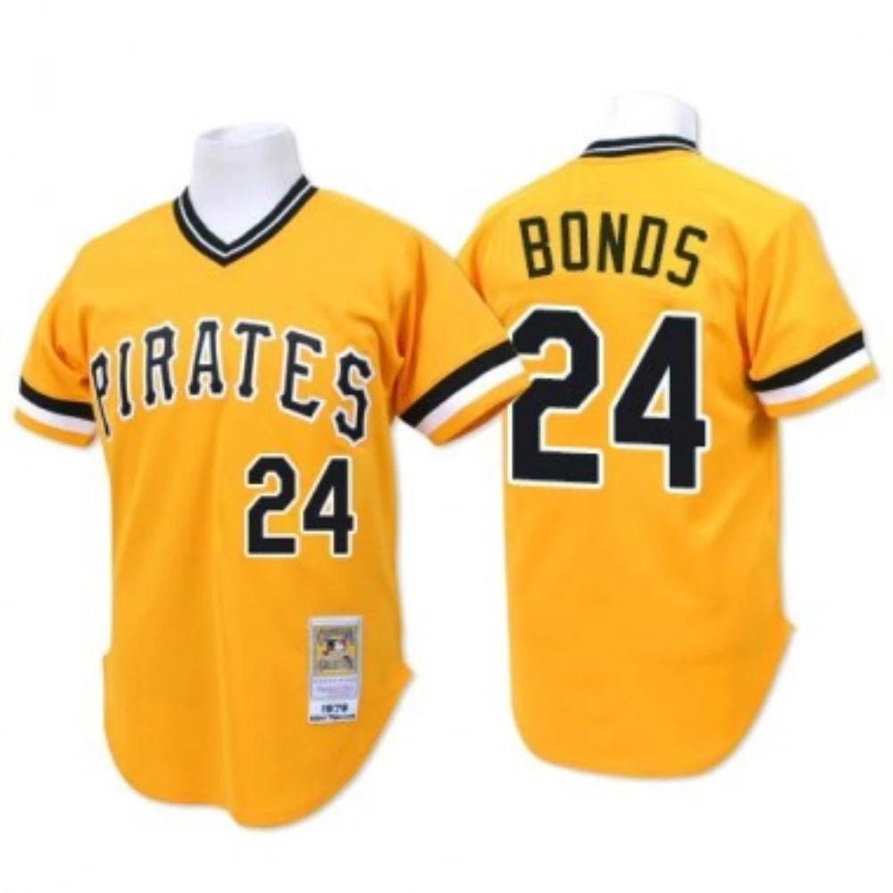 Pittsburgh Pirates Barry Bonds Yellow 1971 Throwback Pullover Jersey by My Store