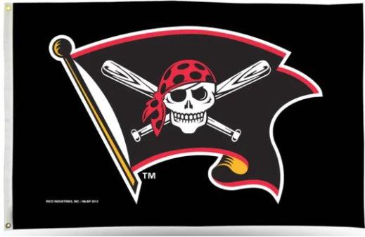 Pittsburgh Pirates Jolly Roger US Flag 3X5Ft Banner USA Polyester with Brass Grommets by flagsjustdoit