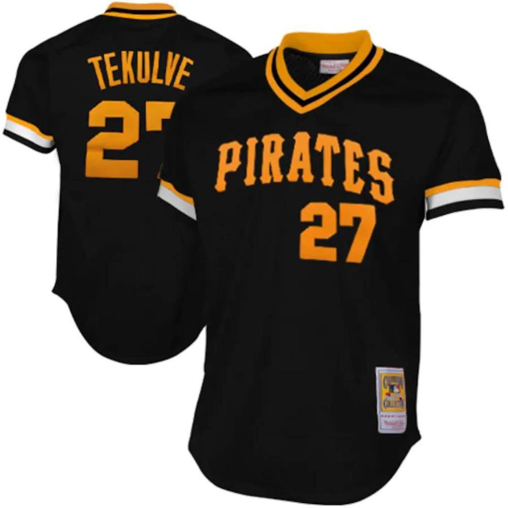 Pittsburgh Pirates Kent Tekulve Black 1982 Throwback Pullover Jersey by My Store