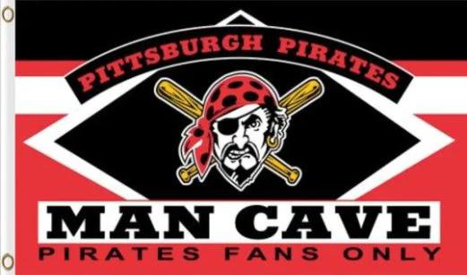 Pittsburgh Pirates Man Cave Flag 3X5Ft Banner USA Polyester with Brass Grommets by flagsjustdoit