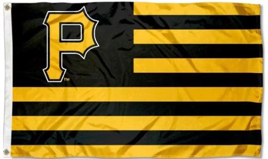 Pittsburgh Pirates Nation US Flag 3X5Ft Banner USA Polyester with Brass Grommets by flagsjustdoit