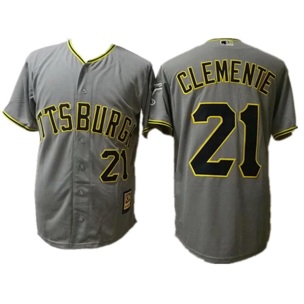 Pittsburgh Pirates Roberto Clemente Gray Throwback Jersey by My Store