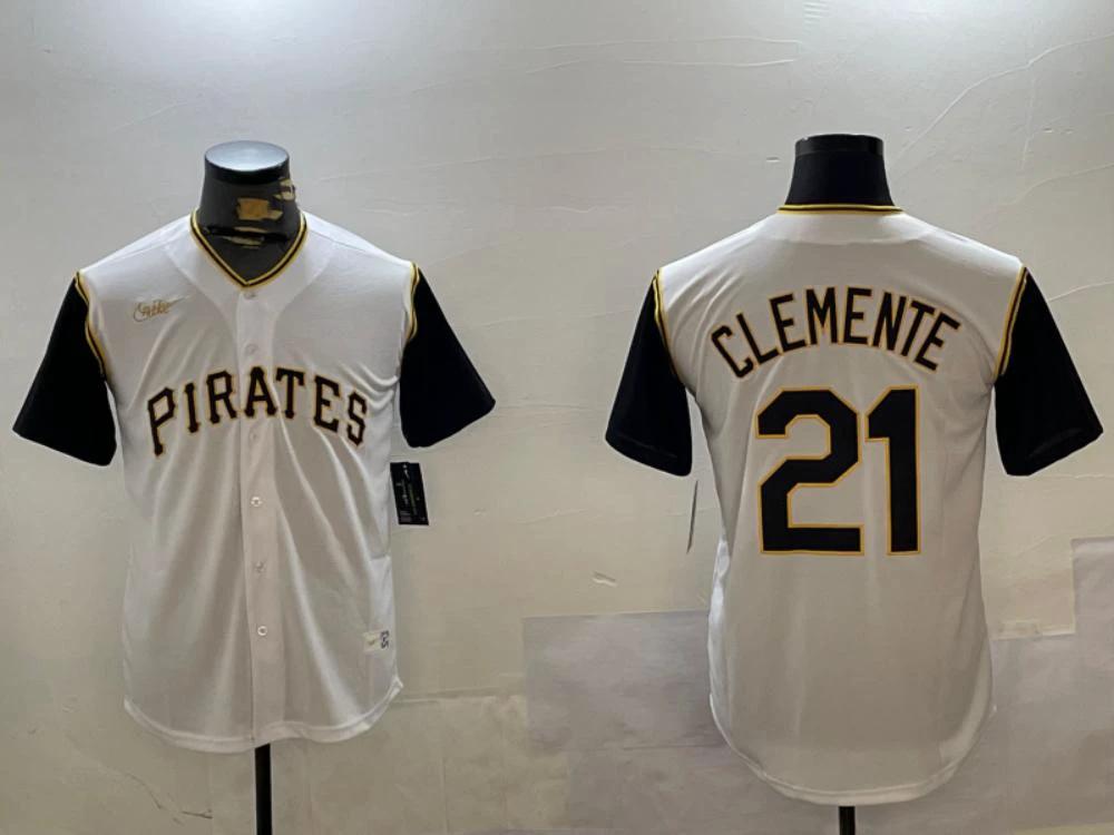 Pittsburgh Pirates Roberto Clemente White Throwback Jersey by My Store