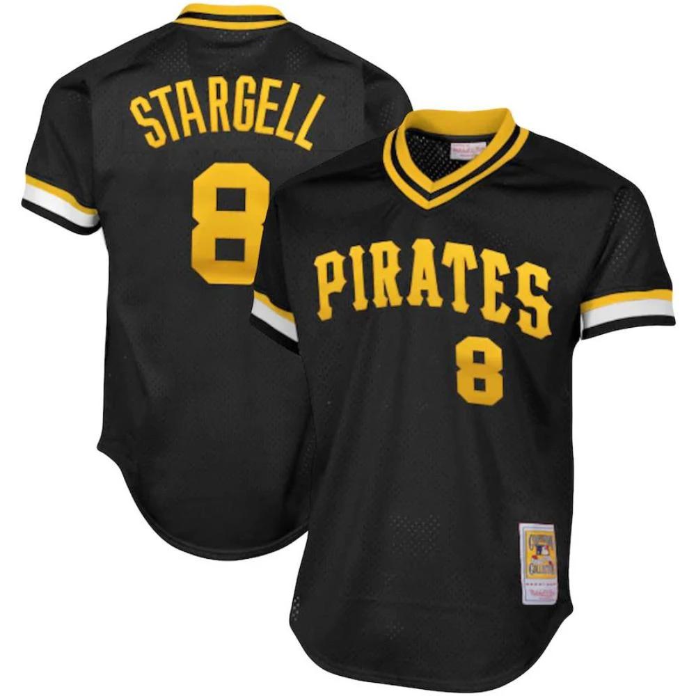 Pittsburgh Pirates Willie Stargell Black Throwback Pullover Jersey by My Store