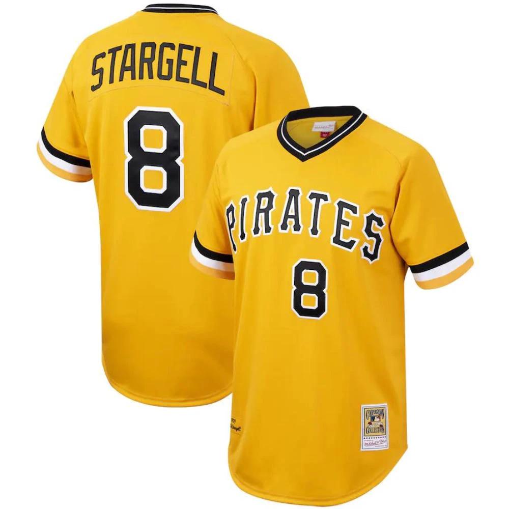 Pittsburgh Pirates Willie Stargell Yellow 1979 Throwback Pullover Jersey by My Store