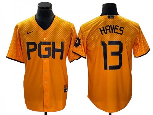 Pittsburgh Pirates #13 Ke'Bryan Hayes Gold City Connect Jersey by My Store