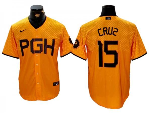 Pittsburgh Pirates #15 Oneil Cruz Gold City Connect Jersey by My Store